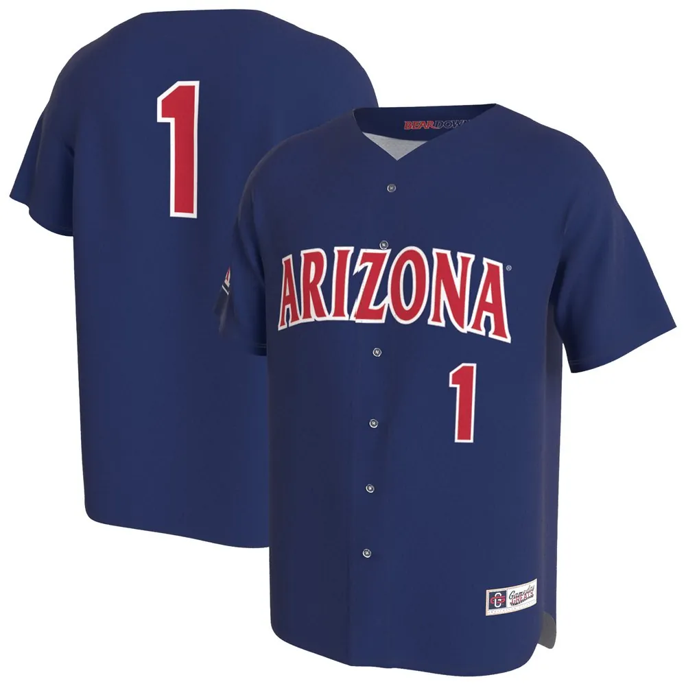 Arizona Wildcats GameDay Greats Unisex Lightweight Collegiate Baseball Fashion Jersey - Navy