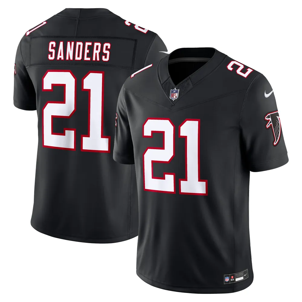 Deion Sanders Atlanta Falcons Nike Alternate Throwback Vapor F.U.S.E. Stitched Retired Limited Jersey - Black