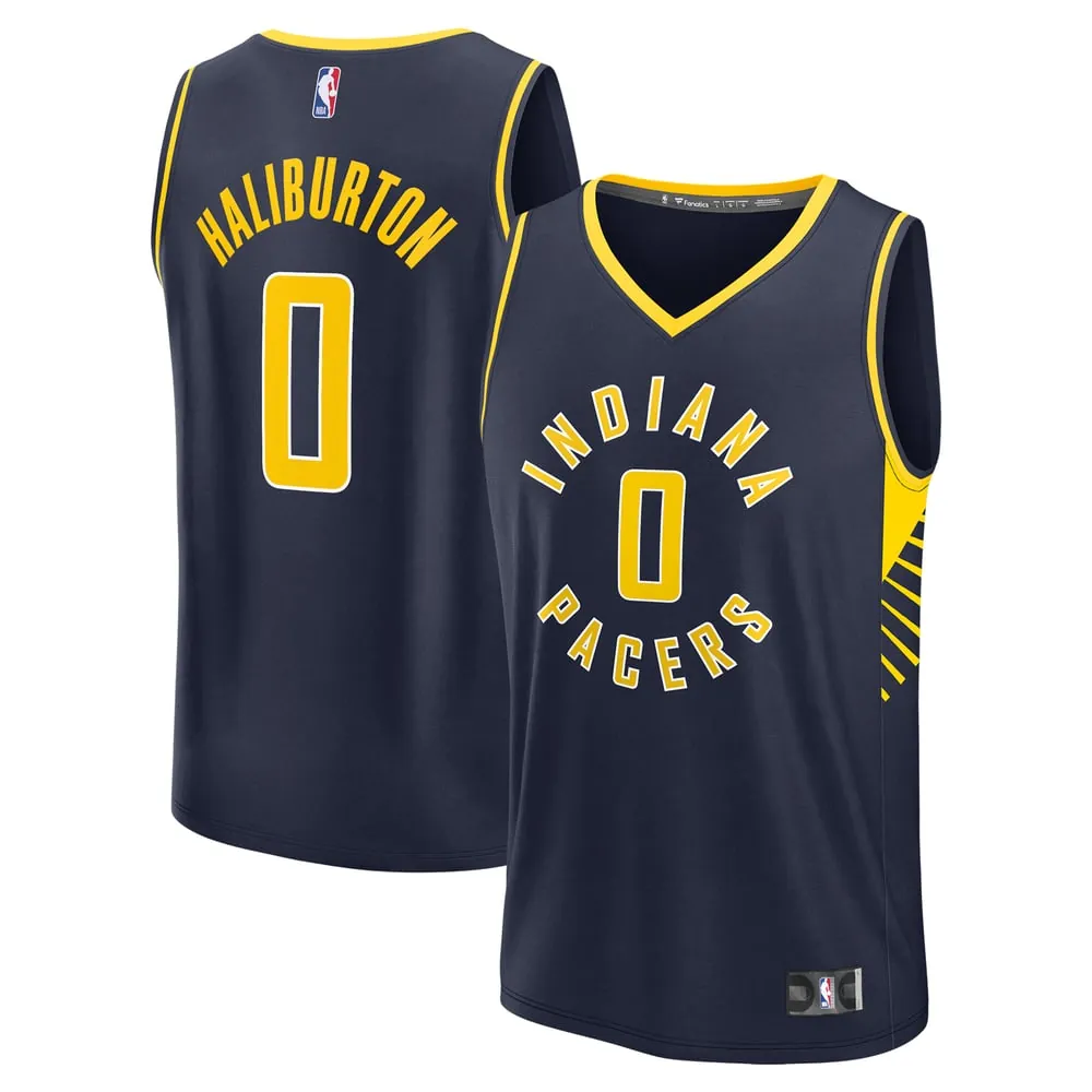Tyrese Haliburton Indiana Pacers Fanatics Fast Break Replica Jersey - Icon Edition - Navy
