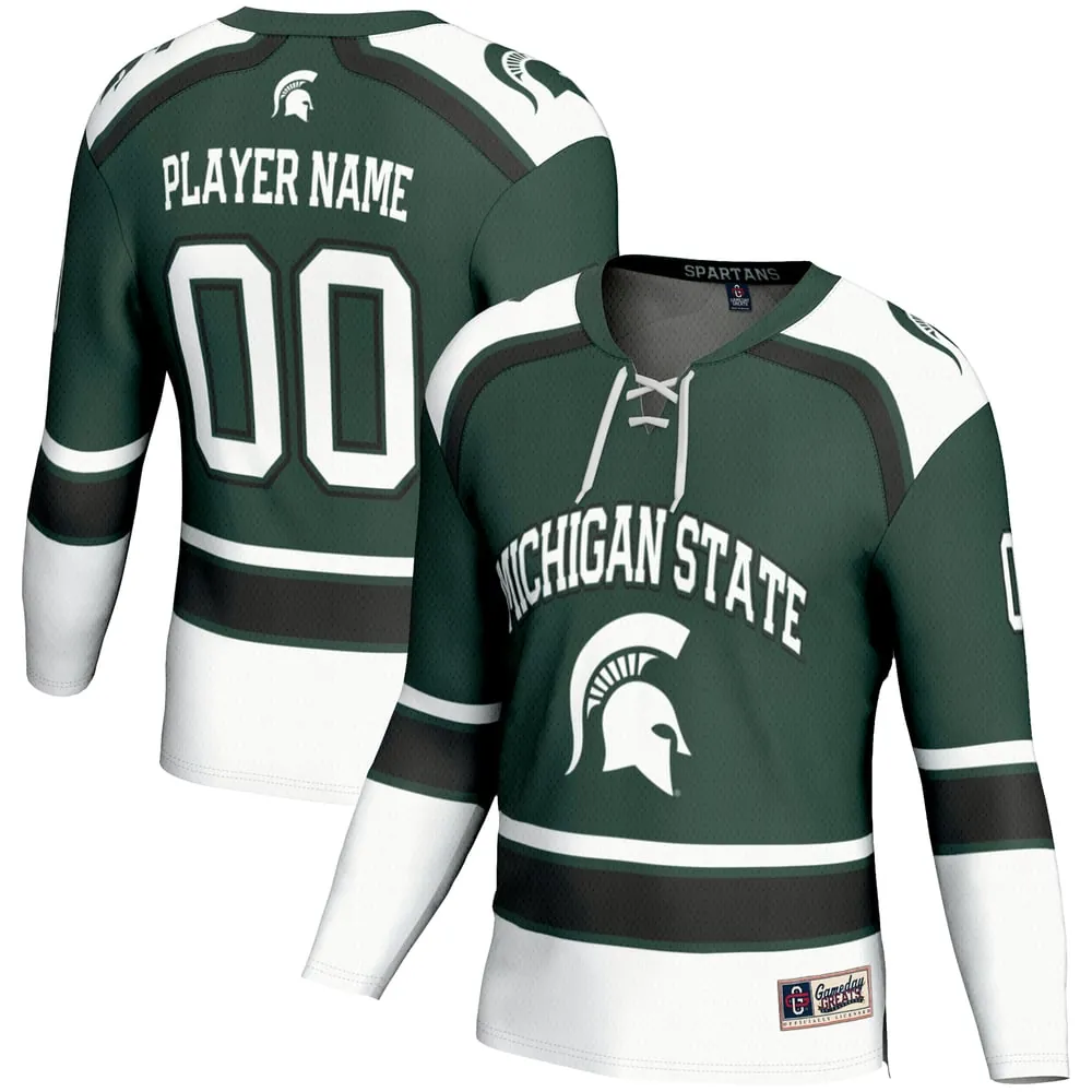 Michigan State Spartans GameDay Greats Men's Ice Hockey NIL Pick-A-Player Jersey - Green