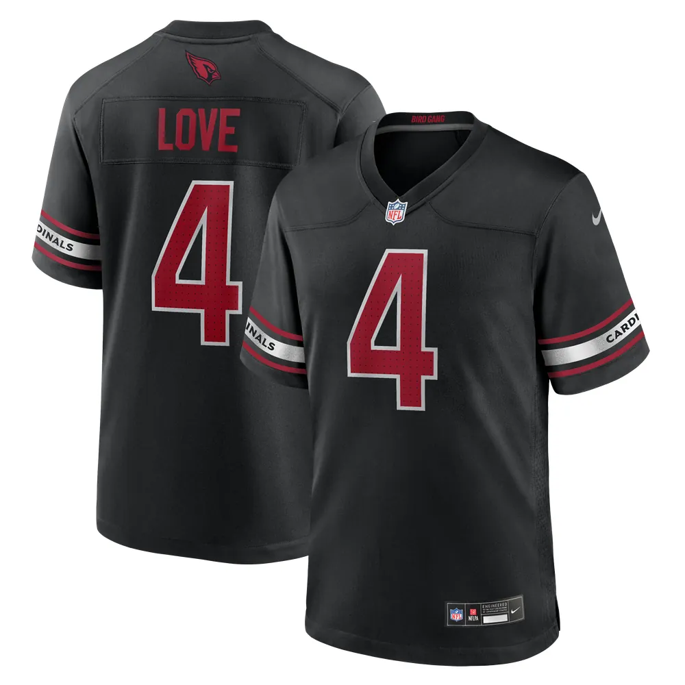 Jeremiyah Love Arizona Cardinals Nike Alternate Game Player Jersey - Black