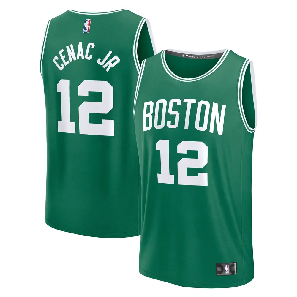 Chris Cenac Jr. Boston Celtics Fanatics 2026 NBA Draft First Round Pick Fast Break Jersey - Icon Edition - Green