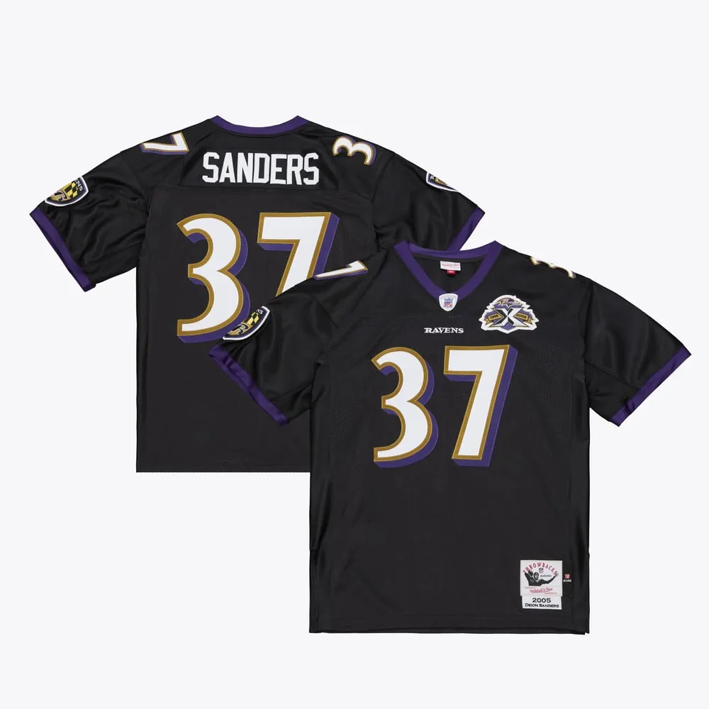 Deion Sanders Baltimore Ravens Mitchell & Ness 2005 Authentic Throwback Jersey - Black