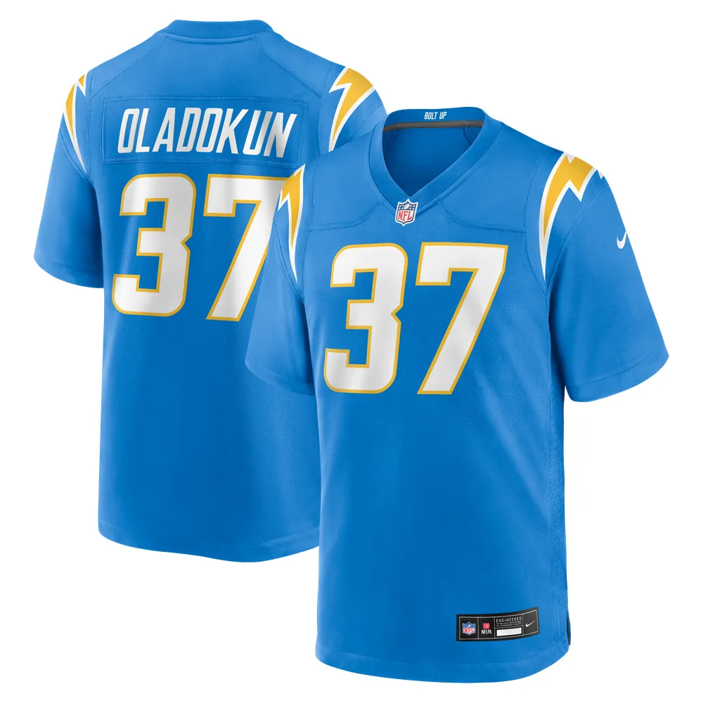 Jordan Oladokun Los Angeles Chargers Nike Team Game Jersey -  Powder Blue