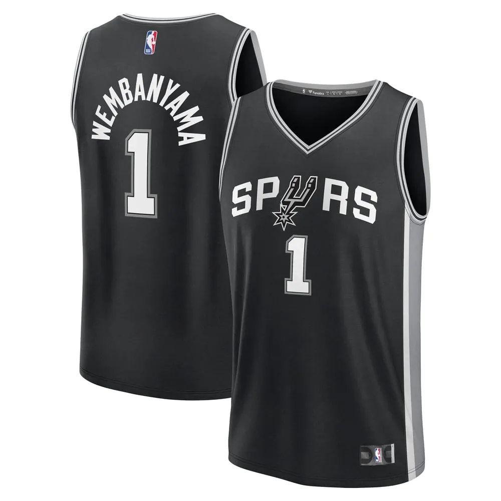 Victor Wembanyama San Antonio Spurs Fanatics Youth Fast Break Replica Player Jersey - Icon Edition - Black