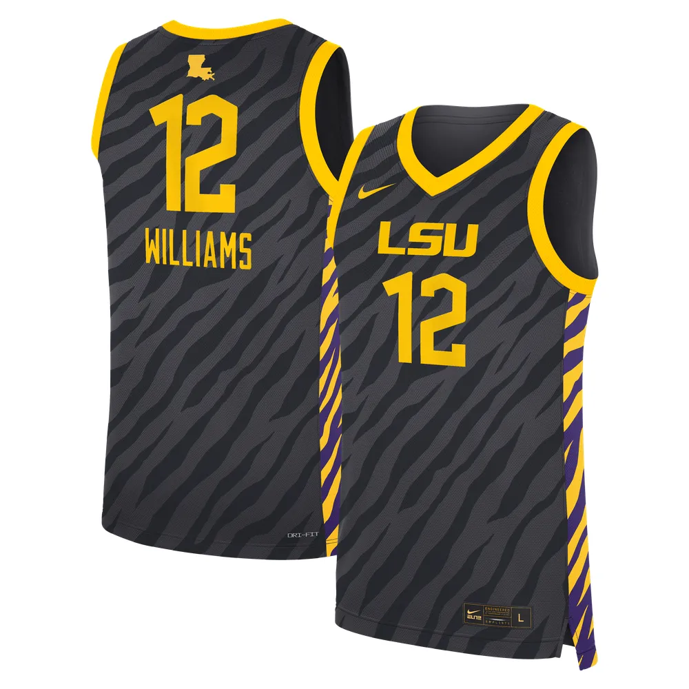 Mikaylah Williams LSU Tigers Nike Unisex Replica Basketball Jersey - Anthracite