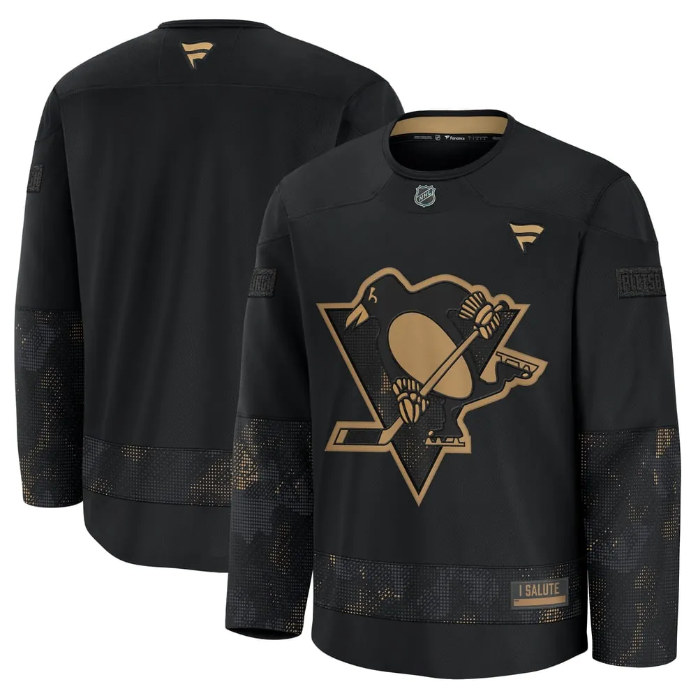 Pittsburgh Penguins Fanatics 2024 Military Appreciation Practice Jersey - Black
