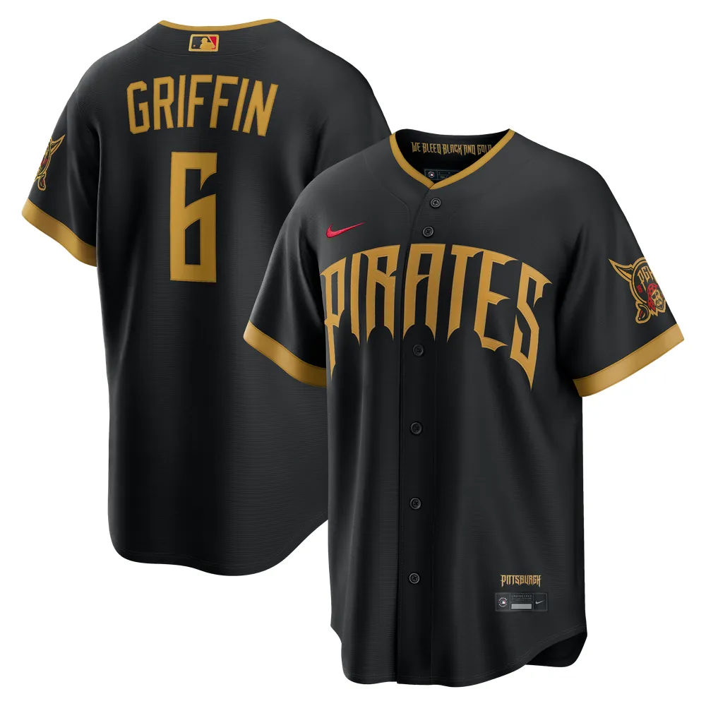 Konnor Griffin Pittsburgh Pirates Nike 2026 City Connect Stadium Jersey - Black