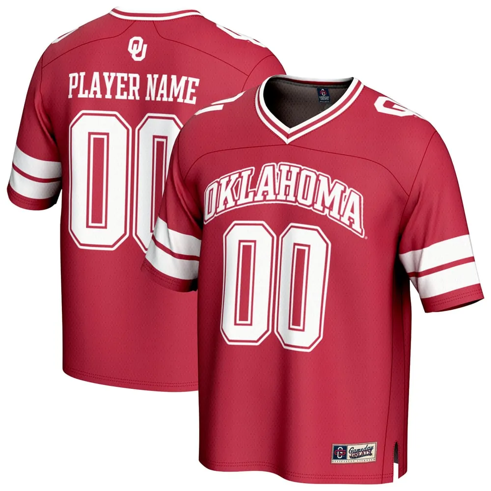 Oklahoma Sooners GameDay Greats Unisex NIL Pick-A-Player Football Fashion Jersey - Crimson