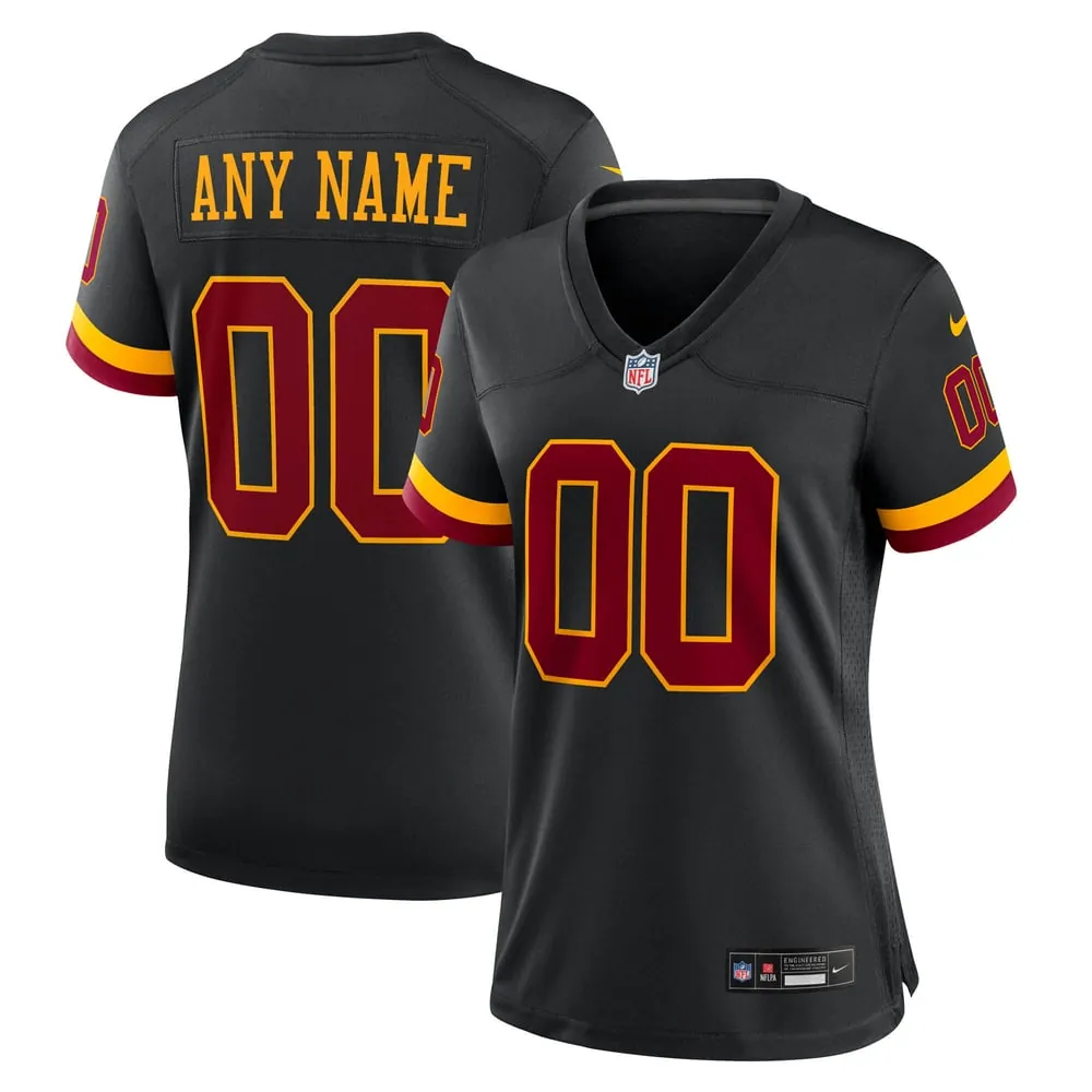 Washington Commanders Nike Women's Hail Raiser Alternate Custom Game Jersey - Black