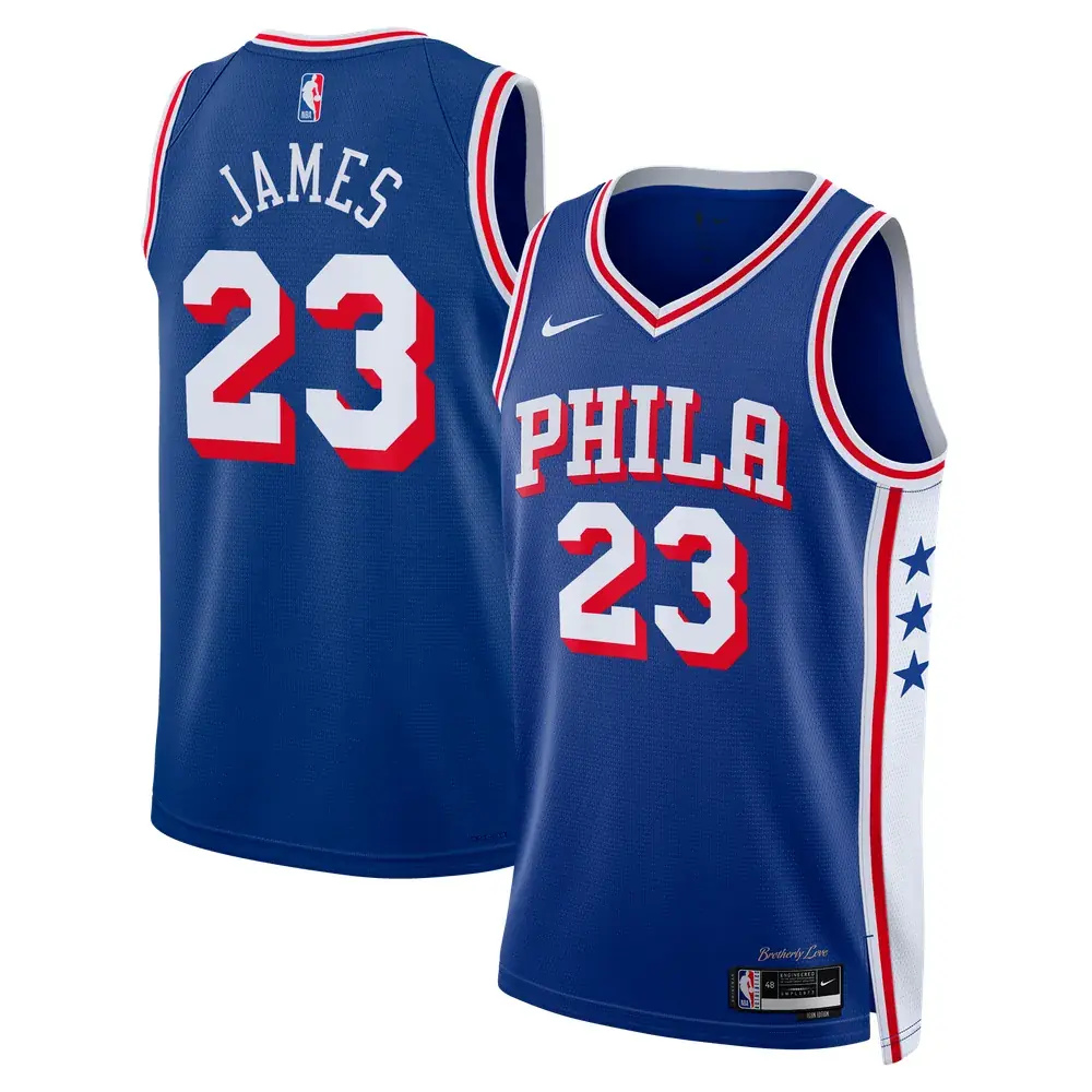 LeBron James Philadelphia 76ers Nike Youth Swingman Jersey - Icon Edition - Royal