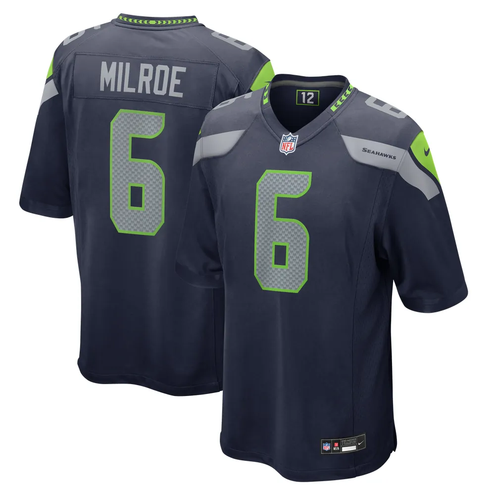 Jalen Milroe Seattle Seahawks Nike Team Game Jersey - College Navy