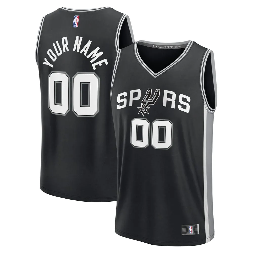 San Antonio Spurs Fanatics Fast Break Custom Jersey - Icon Edition - Black