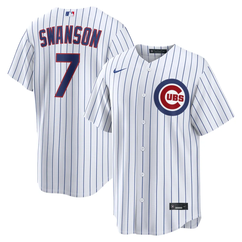 Dansby Swanson Chicago Cubs Nike Home Replica Jersey - White
