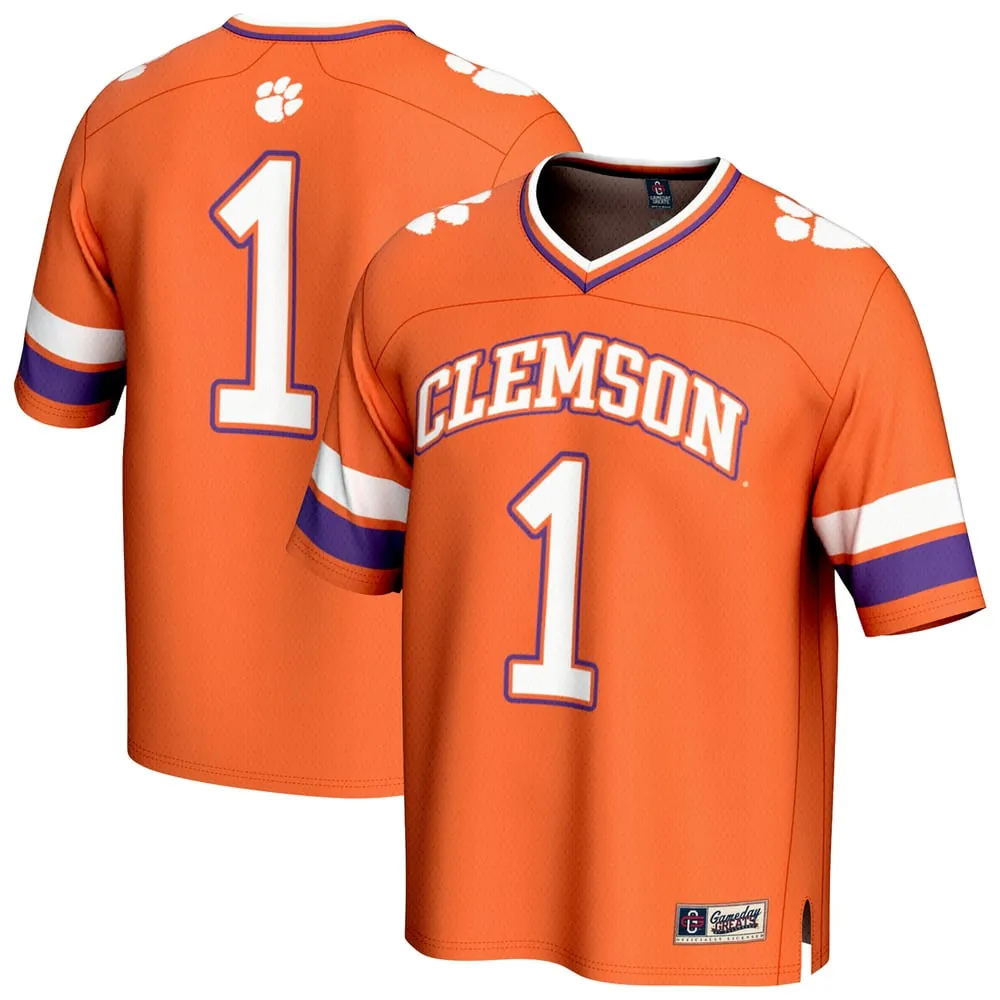 #1 Clemson Tigers GameDay Greats Youth Lightweight Collegiate Football Fashion Jersey - Orange