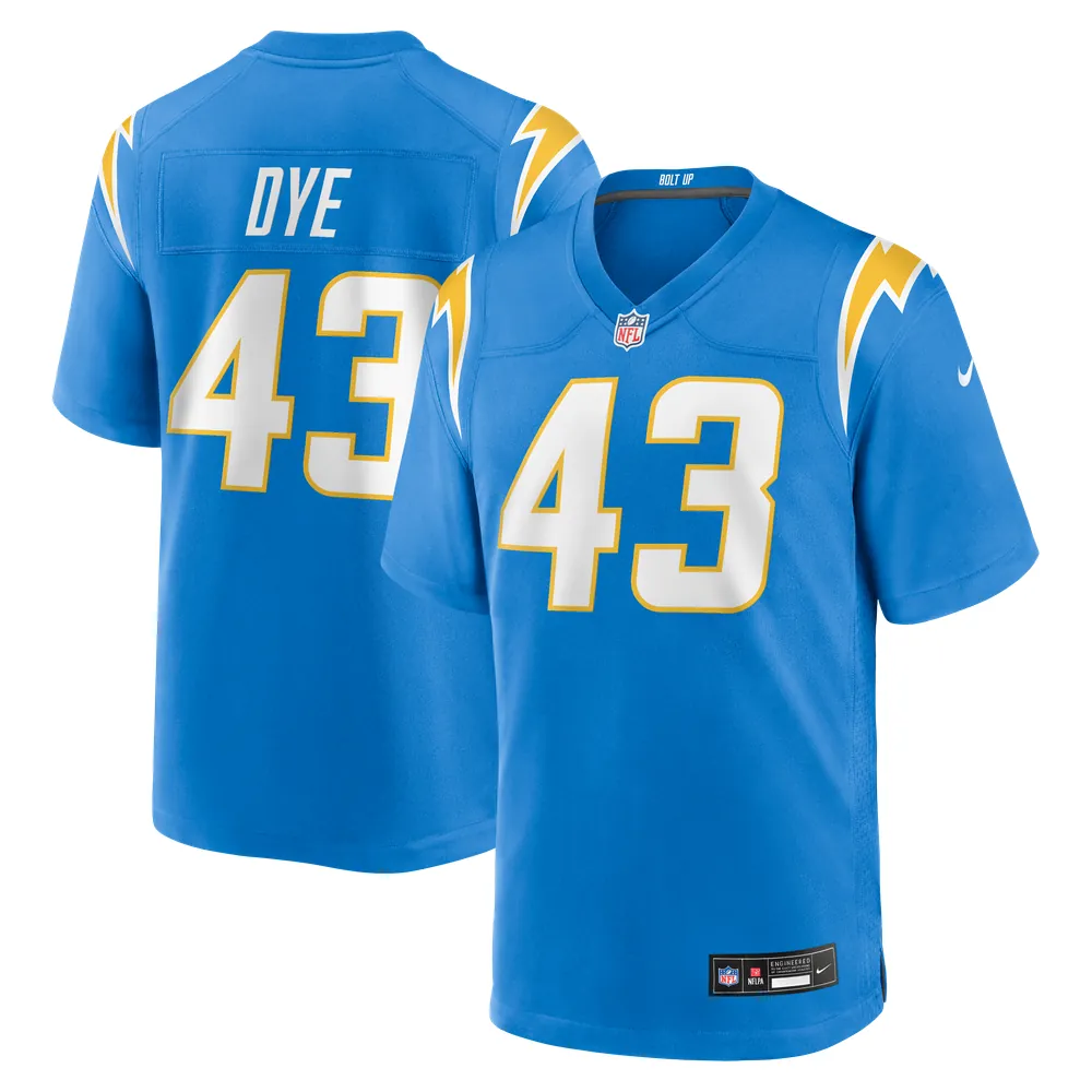 Troy Dye Los Angeles Chargers Nike  Game Jersey -  Powder Blue