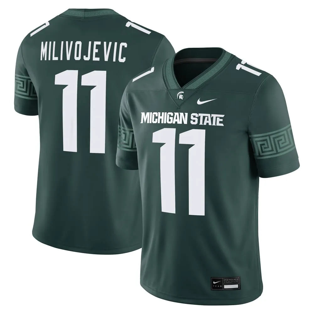 Alessio Milivojevic Michigan State Spartans Nike Game Football Jersey - Green