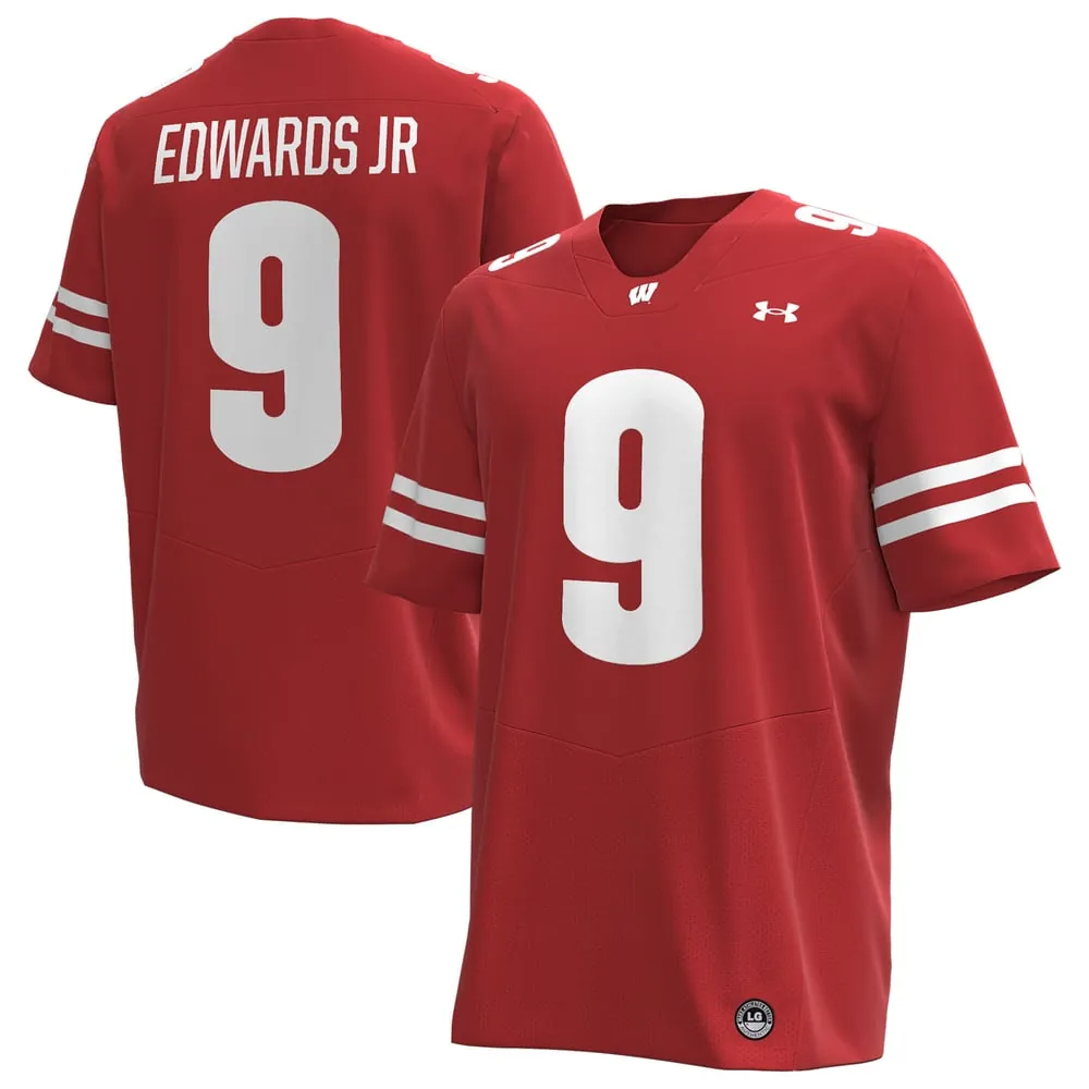 Billy Edwards Jr Wisconsin Badgers Under Armour Home  NIL Football Replica Jersey - Red