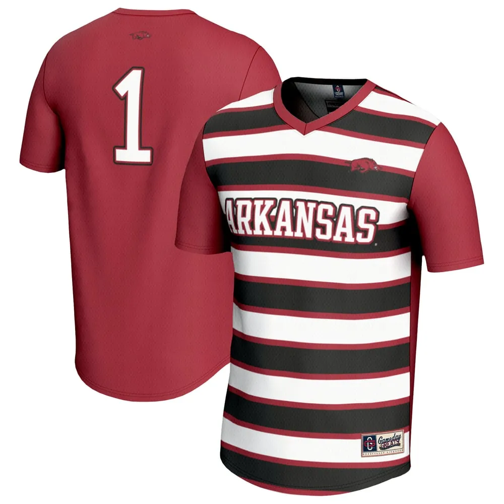 #1 Arkansas Razorbacks GameDay Greats Unisex Lightweight Soccer Fashion Jersey - Cardinal