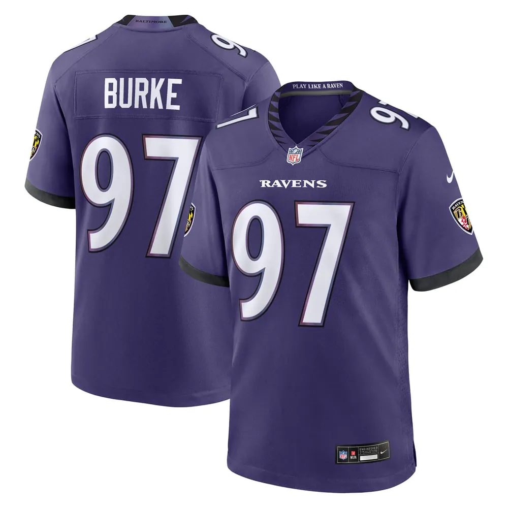 Ethan Burke Baltimore Ravens Nike Team Game Jersey - Purple