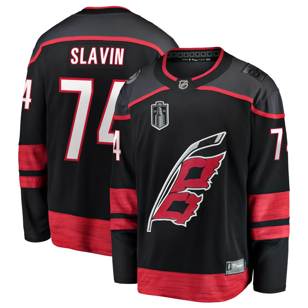 Jaccob Slavin Carolina Hurricanes Fanatics 2026 Stanley Cup Final Home Breakaway Jersey - Black