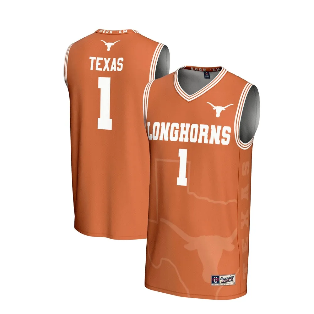 #1 Texas Longhorns GameDay Greats Unisex Lightweight Icon Print Basketball Jersey - Texas Orange