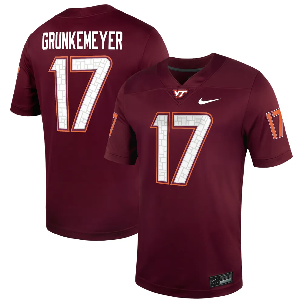Ethan Grunkemeyer Virginia Tech Hokies Nike Home Game Jersey - Maroon