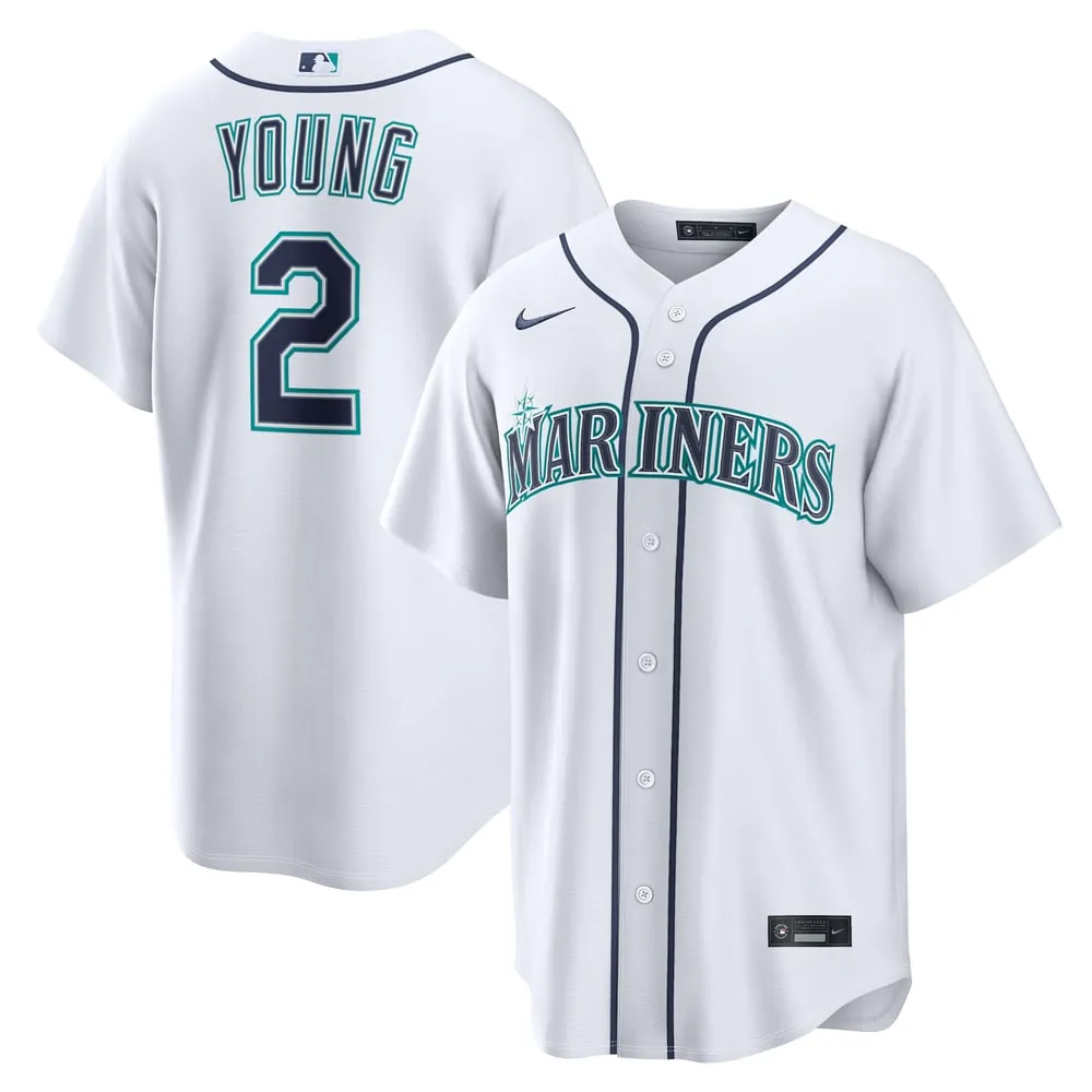 Cole Young Seattle Mariners Nike Home Replica Jersey - White