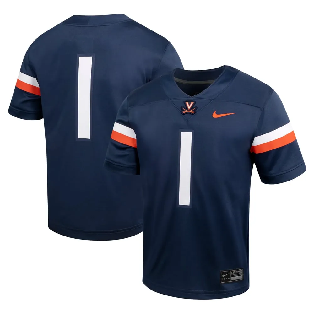 #1 Virginia Cavaliers Nike Youth Untouchable Football Jersey - Navy