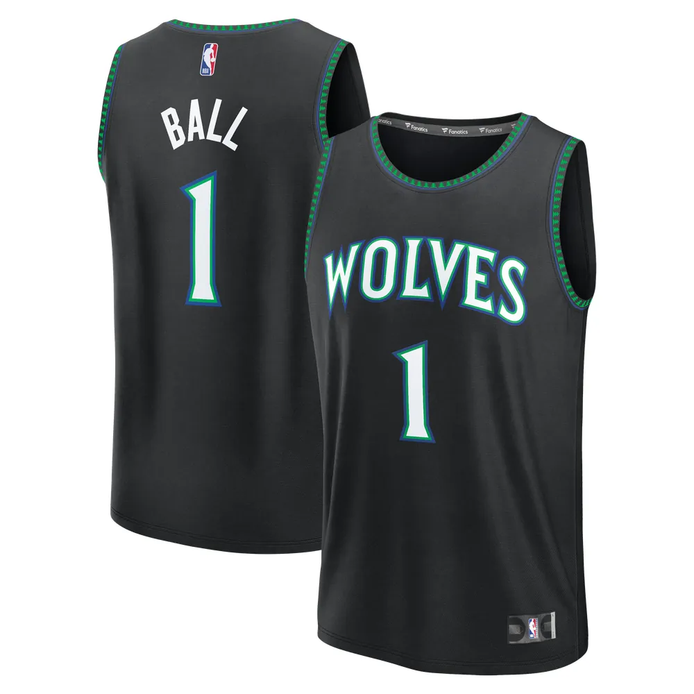 LaMelo Ball Minnesota Timberwolves Fanatics Youth Fast Break Jersey - Statement Edition - Black