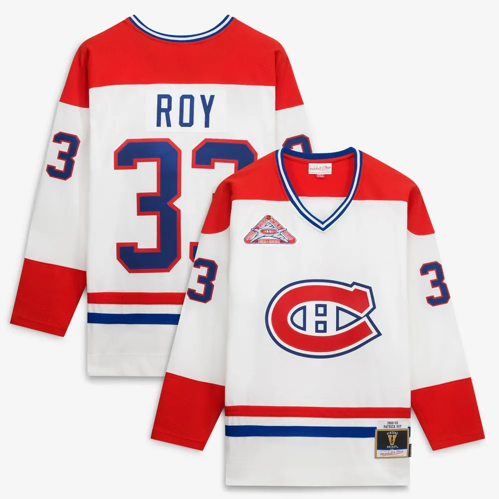 Patrick Roy Montreal Canadiens Mitchell & Ness 1992 Power Play Jersey - White