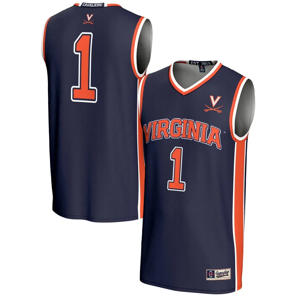 #1 Virginia Cavaliers GameDay Greats Unisex Lightweight Basketball Jersey - Navy