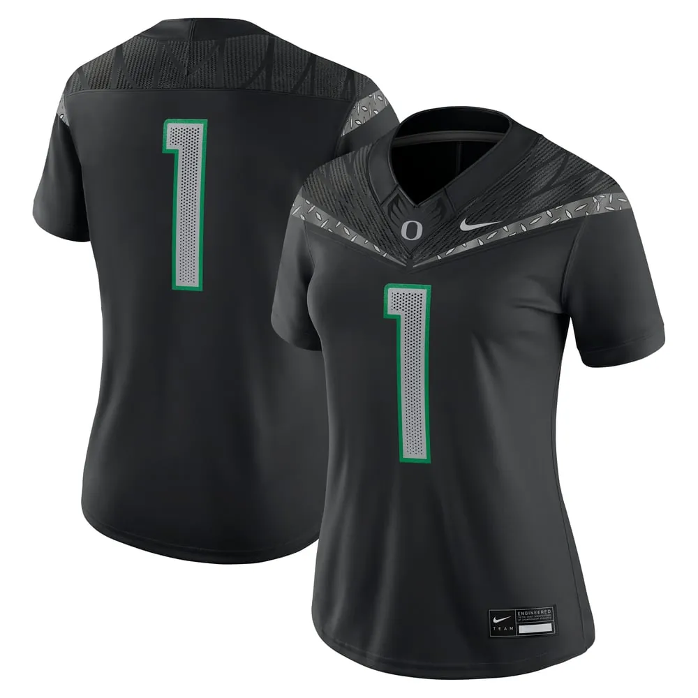 #1 Oregon Ducks Nike Women's Game Jersey - Black