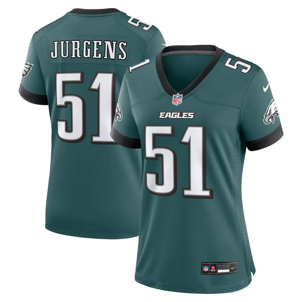 Cam Jurgens Philadelphia Eagles Nike Women's Team Game Jersey -  Midnight Green