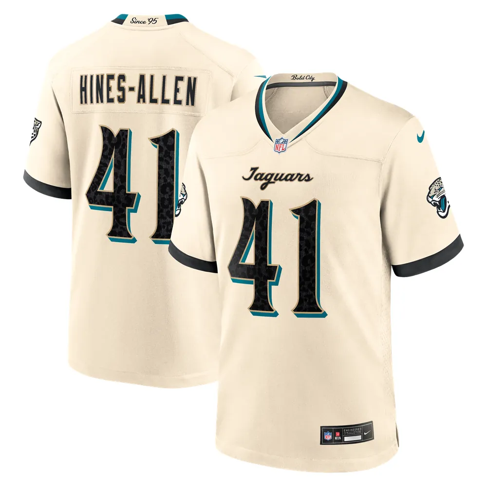 Josh Hines-Allen Jacksonville Jaguars Nike 2026 Rivalries Collection Game Jersey - Natural
