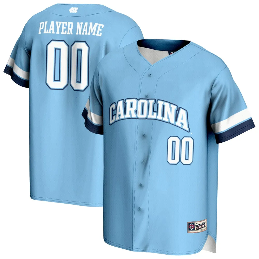 North Carolina Tar Heels GameDay Greats Unisex NIL Pick-A-Player Lightweight Baseball Jersey - Carolina Blue