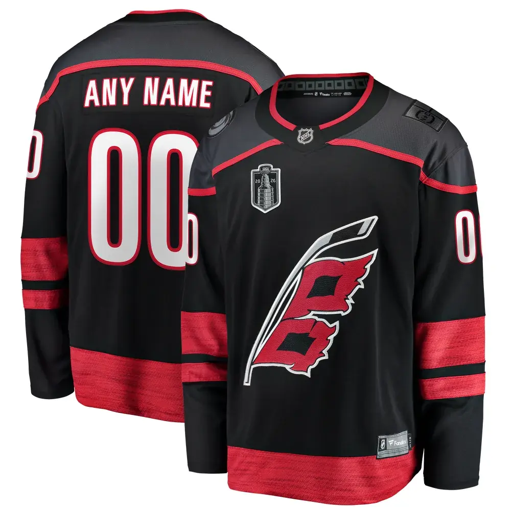 Carolina Hurricanes Fanatics 2026 Stanley Cup Final Home Breakaway Custom Jersey - Black