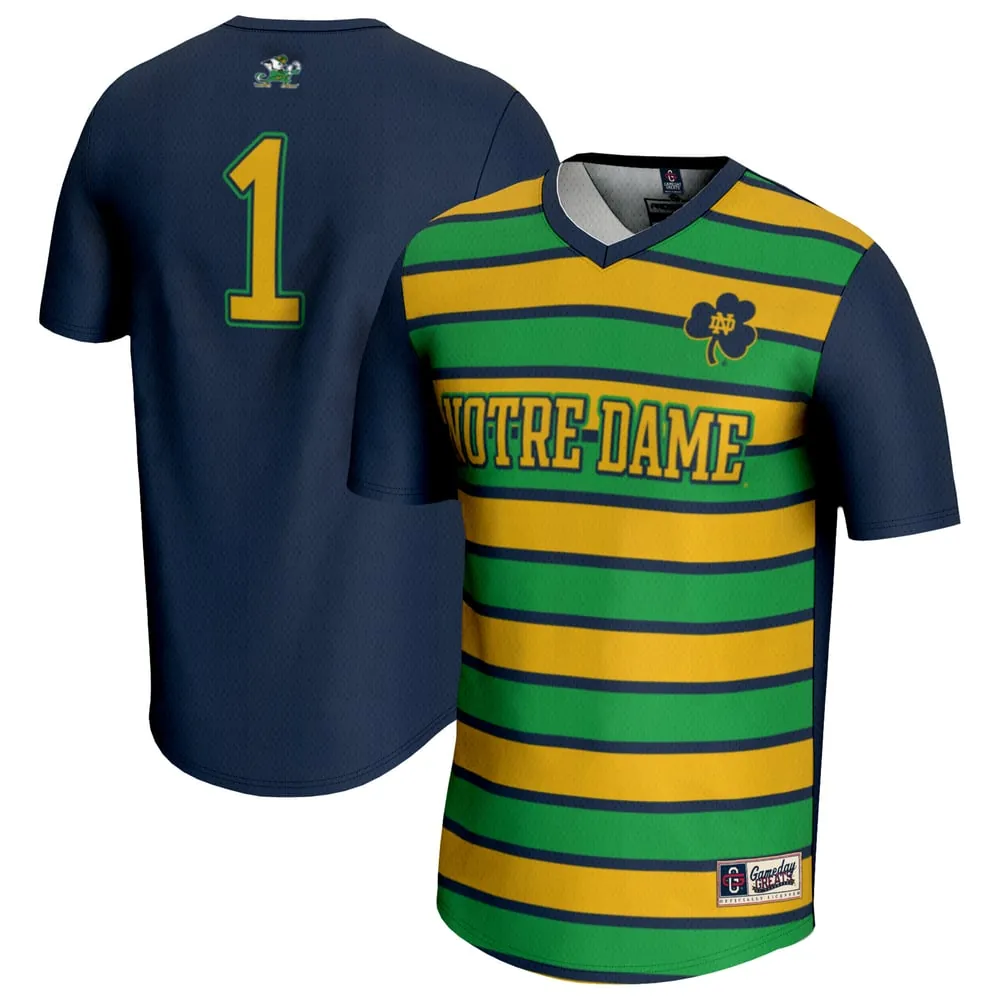 #1 Notre Dame Fighting Irish GameDay Greats Unisex Lightweight Soccer Fashion Jersey - Navy