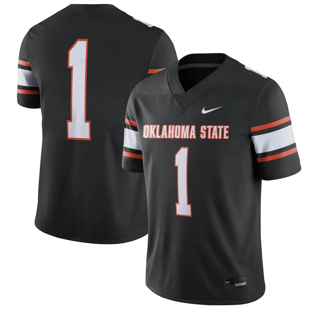 #1 Oklahoma State Cowboys Nike Game Jersey - Black