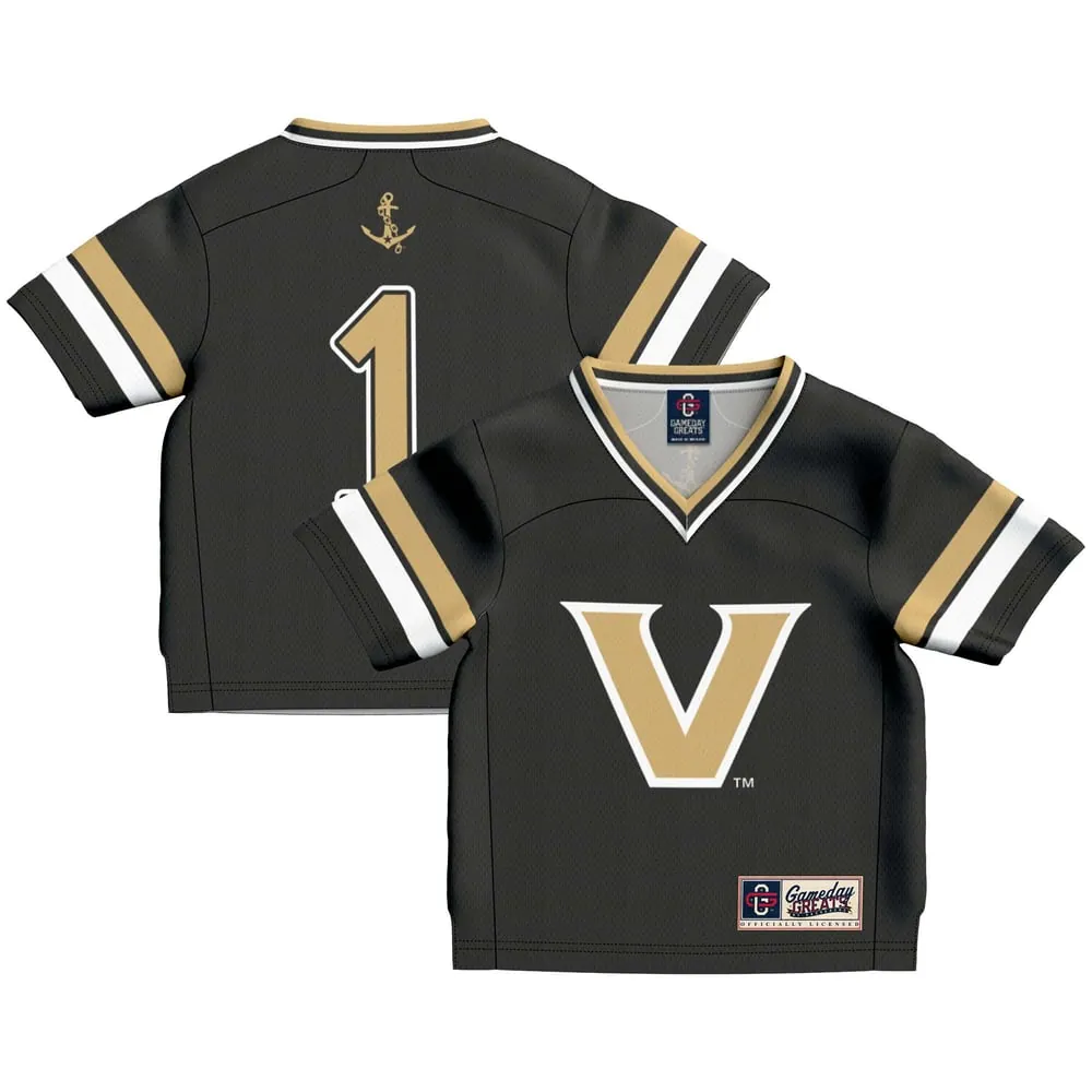#1 Vanderbilt Commodores GameDay Greats Infant Lightweight Collegiate Football Fashion Jersey - Black