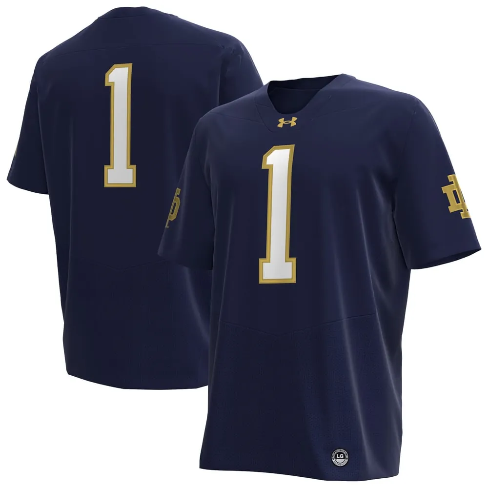 Notre Dame Fighting Irish Under Armour Premier Football Jersey - Navy