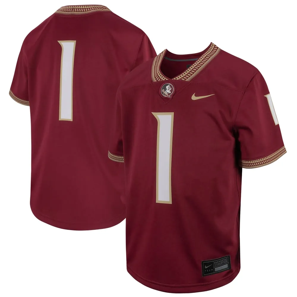 # Florida State Seminoles Nike Youth Football Game Jersey - Garnet