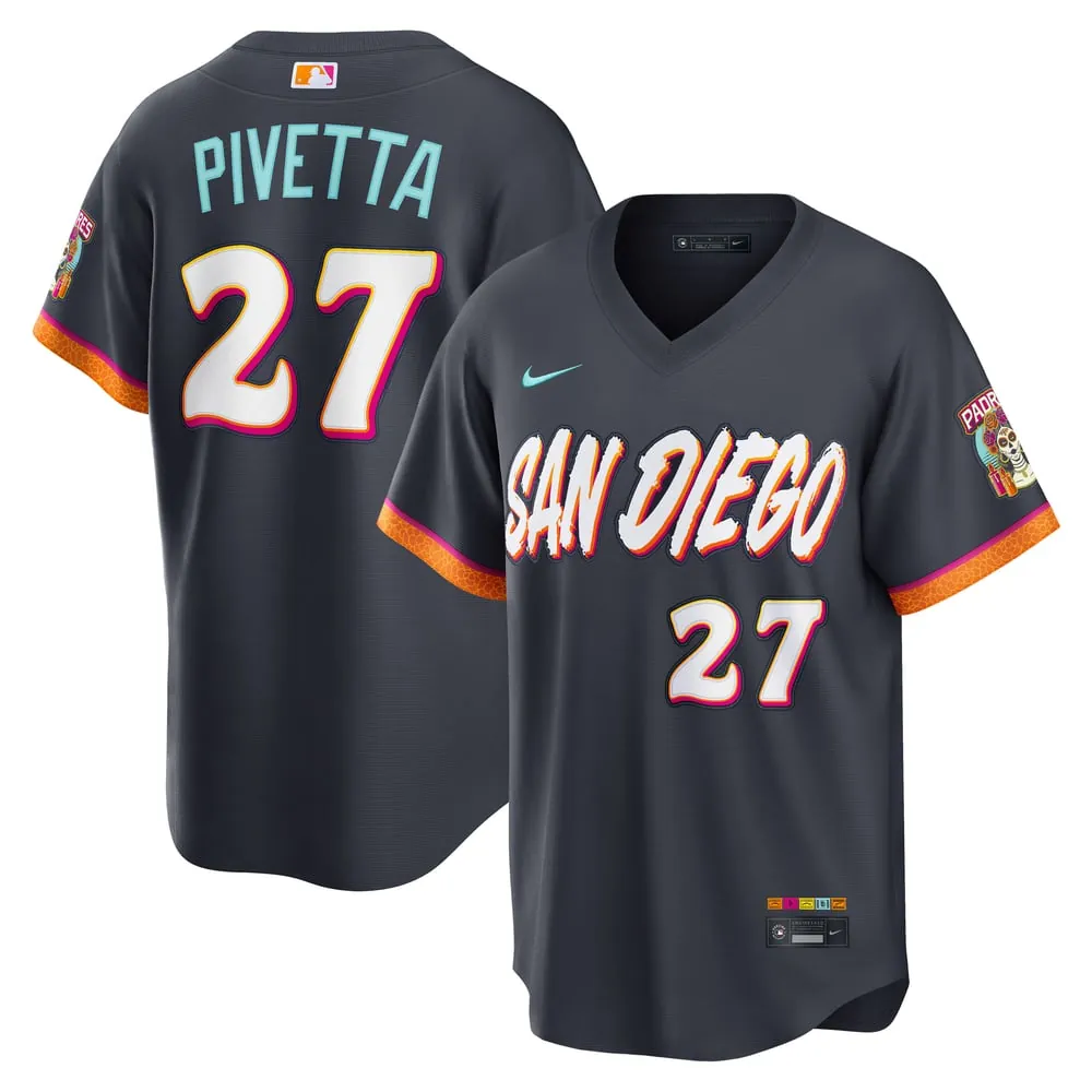 Nick Pivetta San Diego Padres Nike 2026 City Connect Stadium Jersey - Obsidian