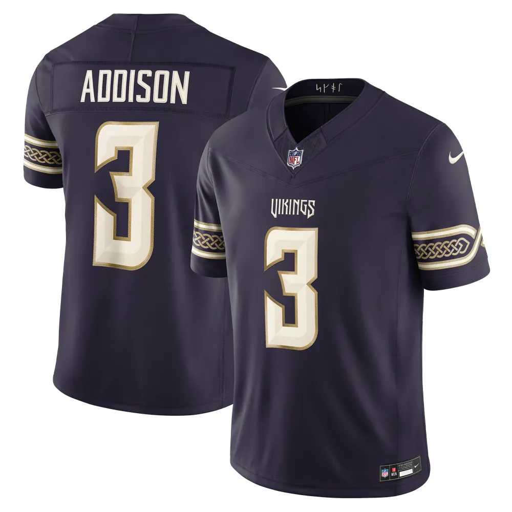 Jordan Addison Minnesota Vikings Nike 2026 Rivalries Collection Stitched Limited Jersey - Purple
