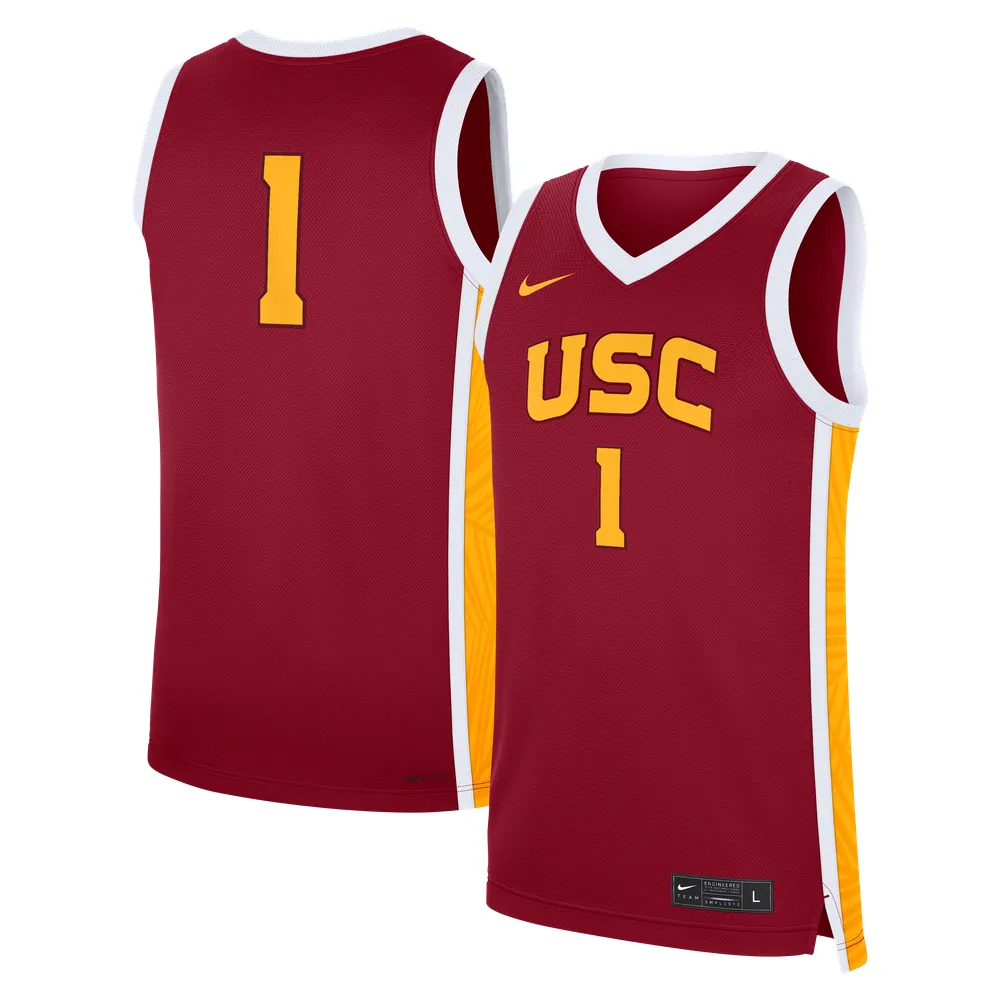 #1 USC Trojans Nike Unisex Road Replica Basketball Jersey - Cardinal