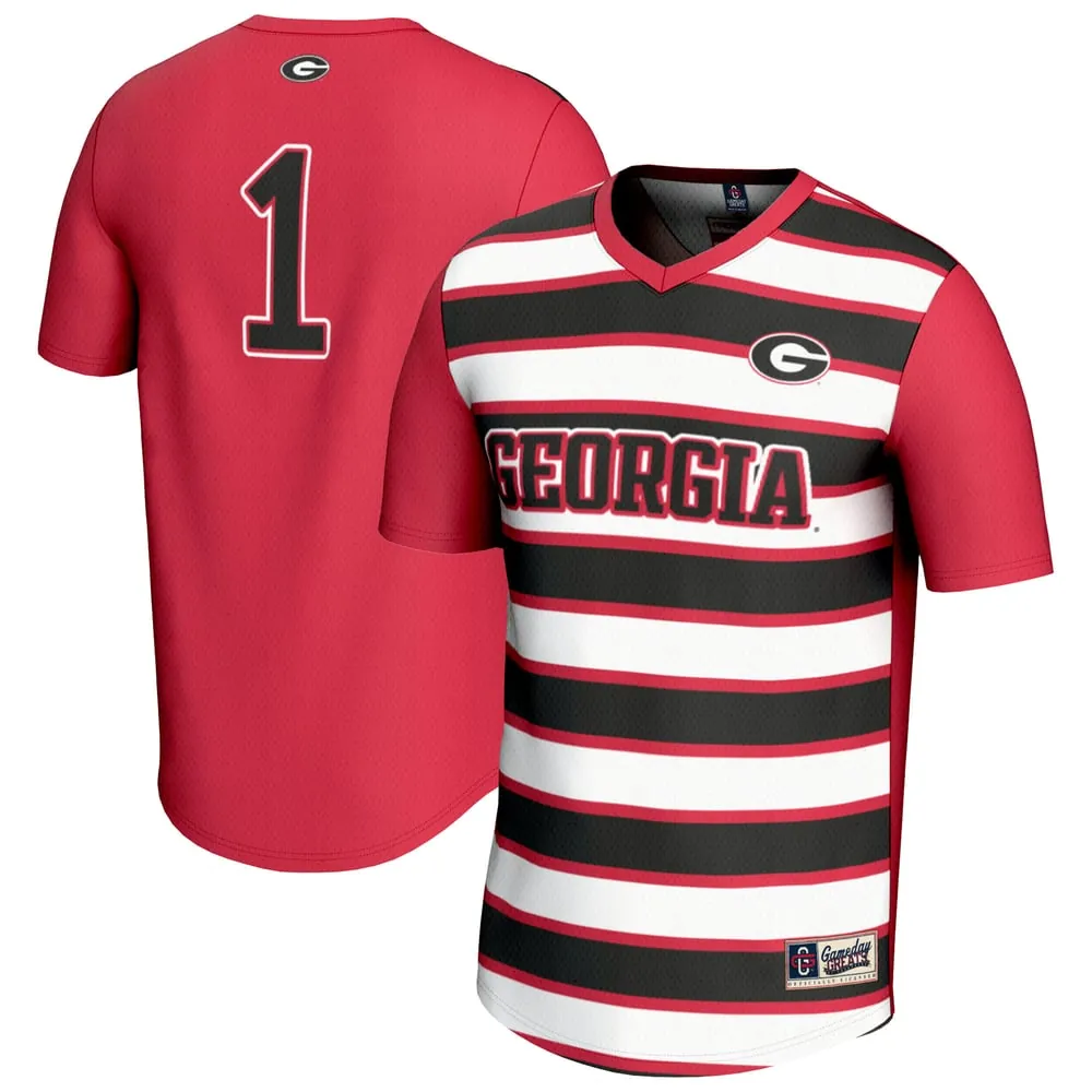 #1 Georgia Bulldogs GameDay Greats Unisex Lightweight Soccer Fashion Jersey - Red