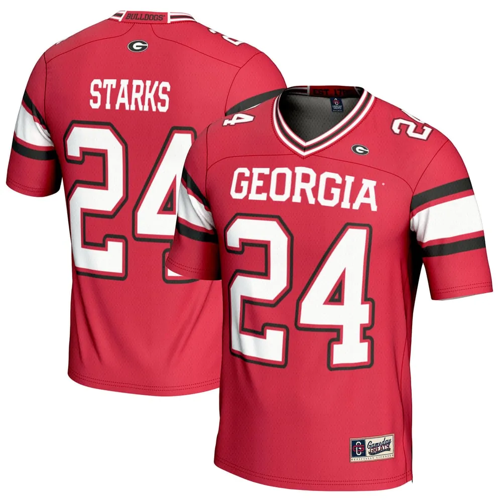 Malaki Starks Georgia Bulldogs GameDay Greats NIL Player Football Jersey - Red