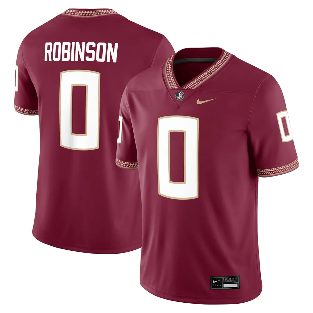 Duce Robinson Florida State Seminoles Nike Home Game Jersey - Garnet