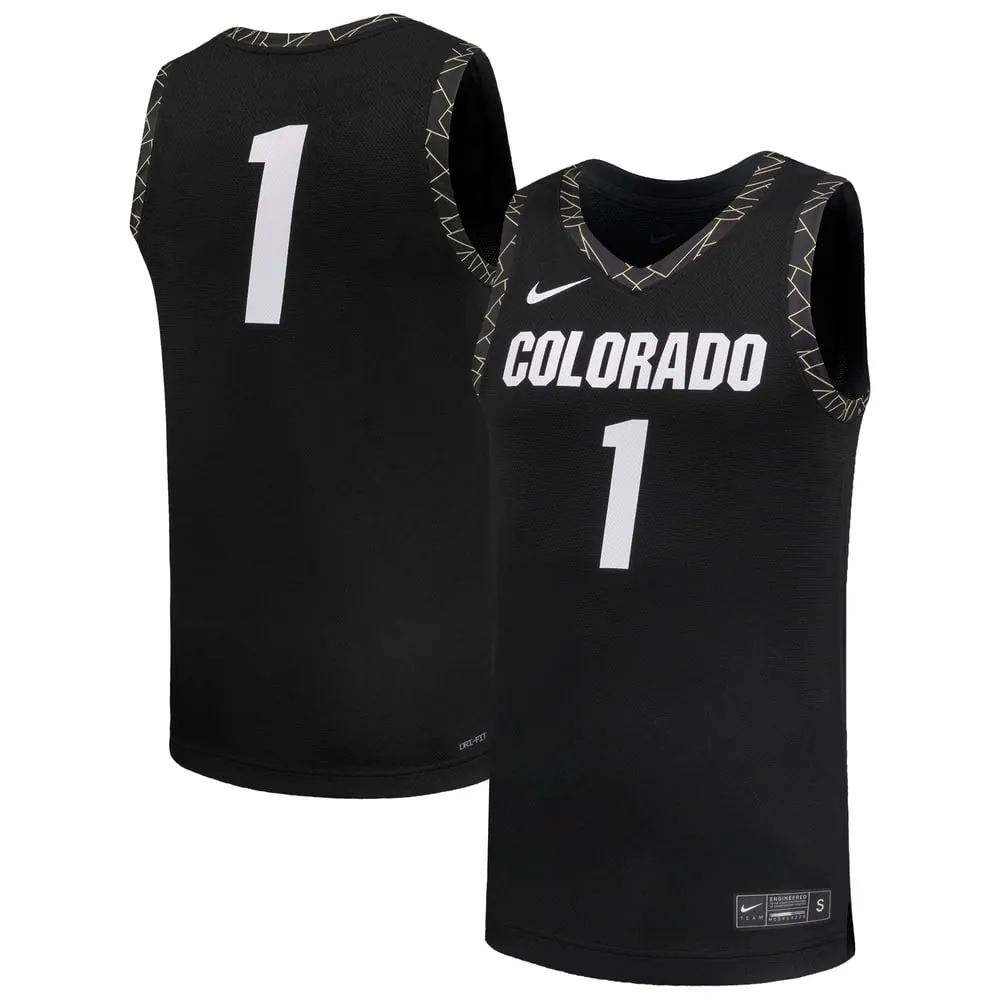 #1 Colorado Buffaloes Nike Replica Basketball Jersey - Black