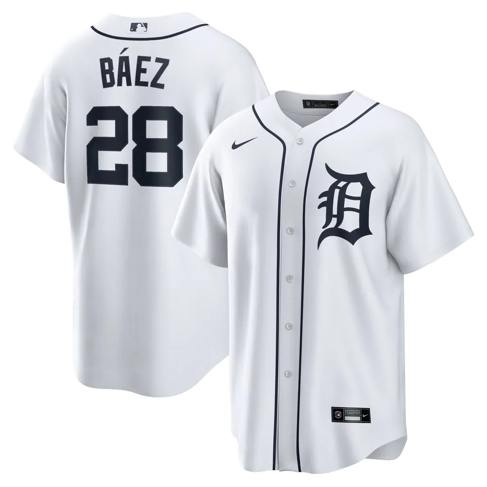 Javier Baez Detroit Tigers Nike Home Replica Player Jersey - White